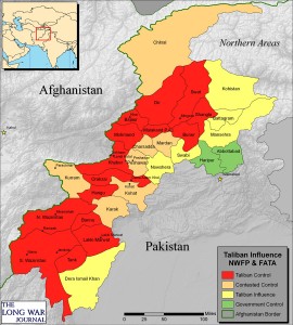 Taliban controlled map of Pakistan